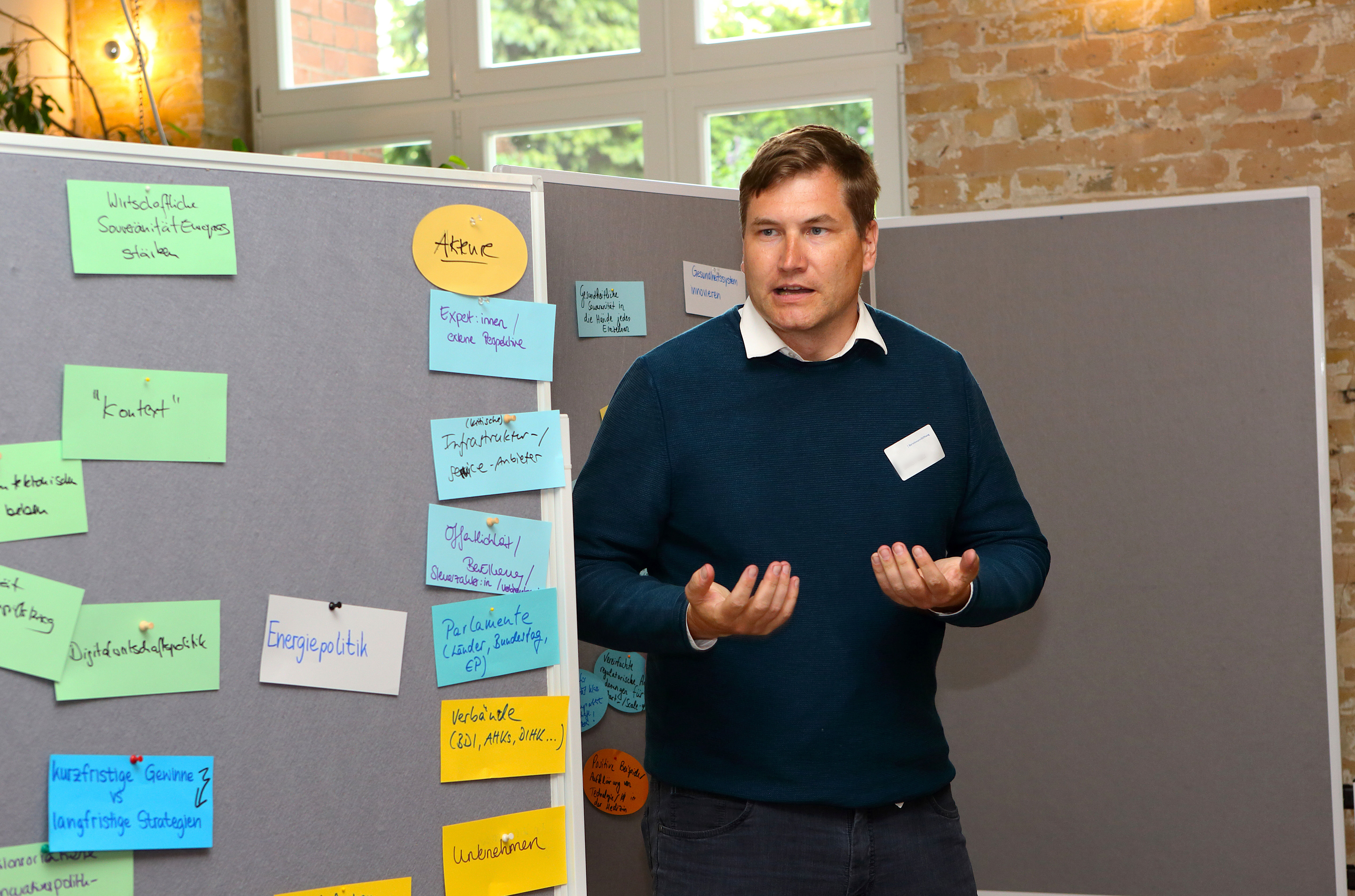 Ergebnispräsentation während Workshop